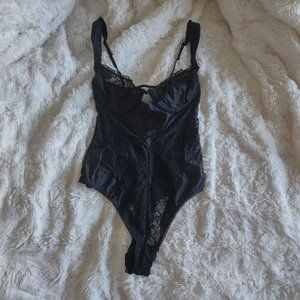 Out from Under Black Lace Bodysuit - Small